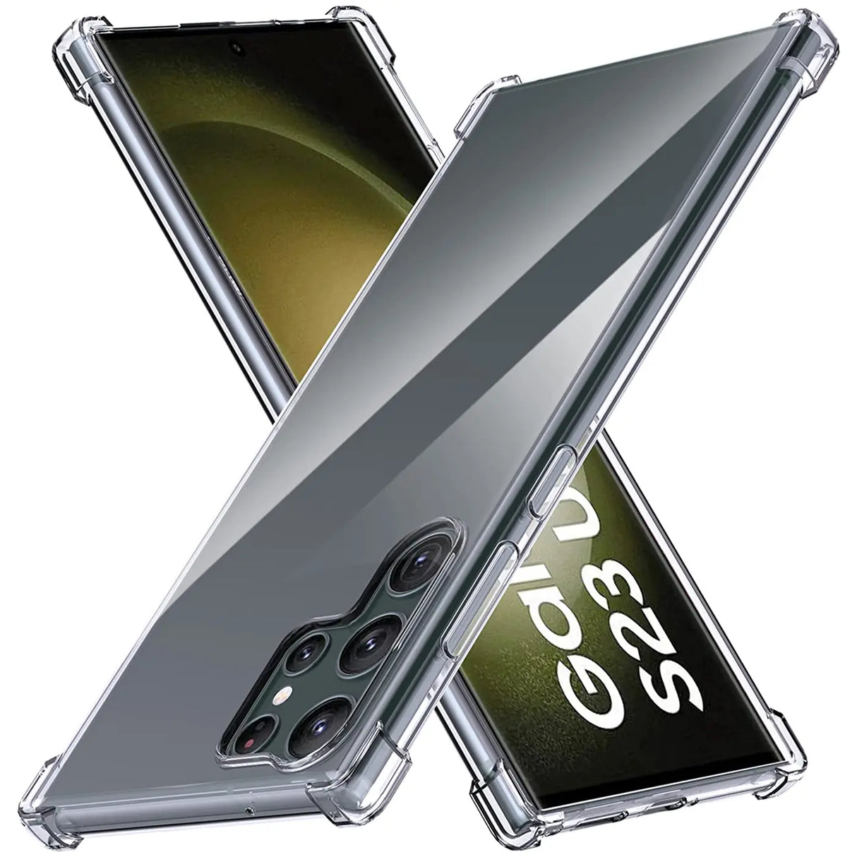 Stoßdämpfende, durchsichtige Handyhülle für Samsung Galaxy S23 Ultra