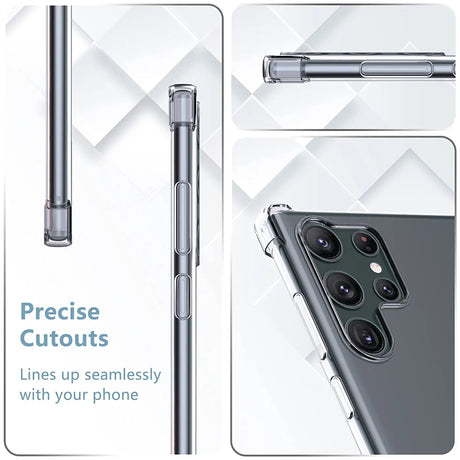 Stoßdämpfende, durchsichtige Handyhülle für Samsung Galaxy S23 Ultra