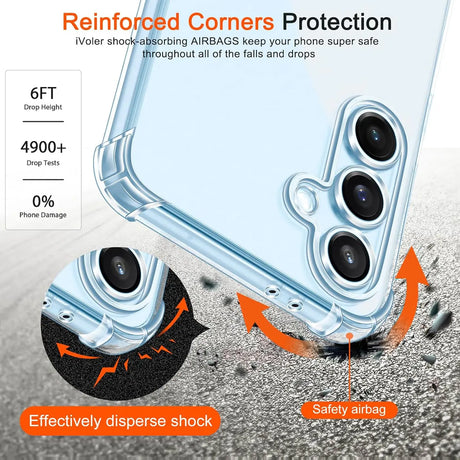 Stoßdämpfende, durchsichtige Handyhülle für Samsung Galaxy S24 FE