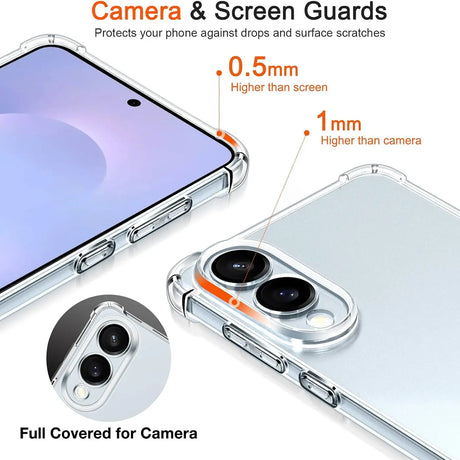 Stoßdämpfende, durchsichtige Handyhülle für Samsung Galaxy S25 Edge