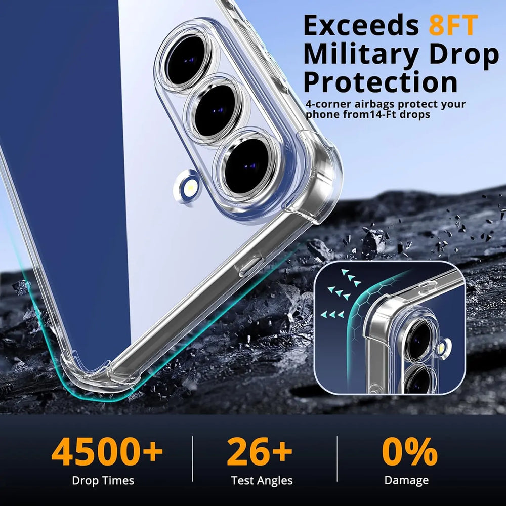 Stoßdämpfende, durchsichtige Handyhülle für Samsung Galaxy S25 FE