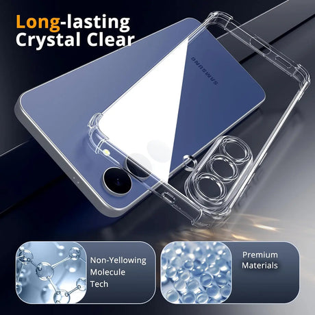 Stoßdämpfende, durchsichtige Handyhülle für Samsung Galaxy S25 FE
