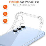 Stoßdämpfende, durchsichtige Handyhülle für Samsung Galaxy S25+