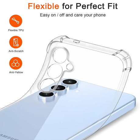Stoßdämpfende, durchsichtige Handyhülle für Samsung Galaxy S25+