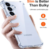 Transparente Hülle aus Kunststoff, die ein Samsung Galaxy S26 umschließt. Von vorne links gezeigt.