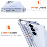 Transparente Hülle aus Kunststoff, von unten/seitlich, zeigt Samsung S26 Plus.