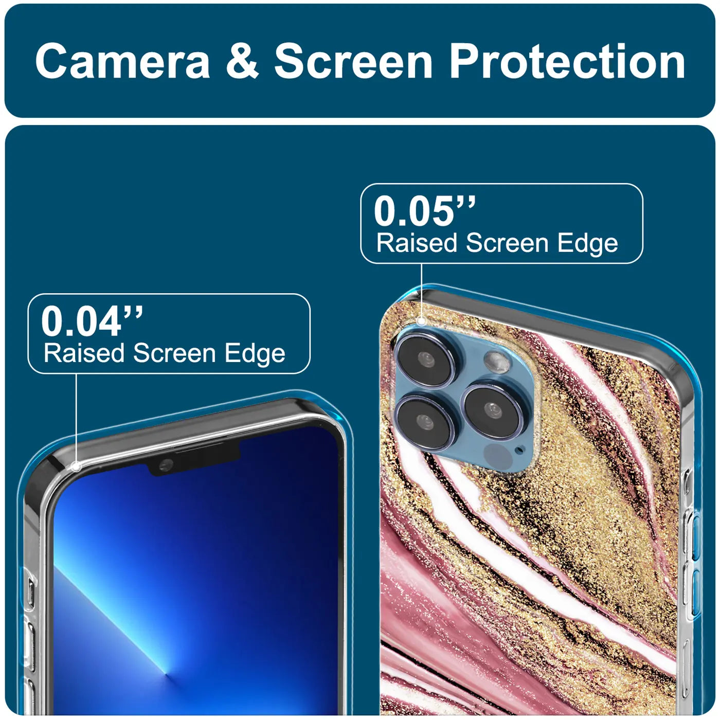 iPhone 11 Pro Max Hülle, Marmor/Sand-Design, Nahaufnahme, Rückseite, Kamerasicht