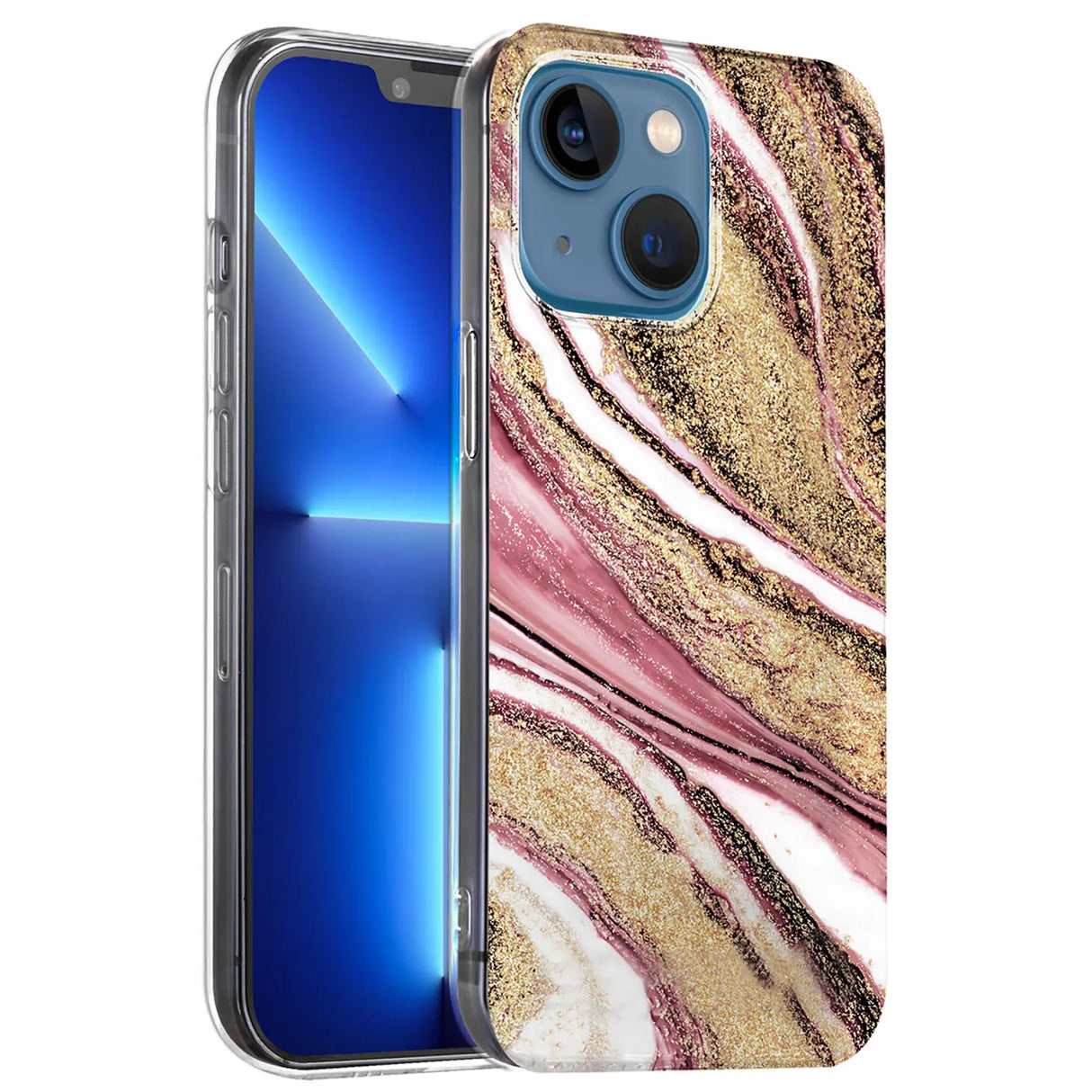 Edel designte Luxus Marmor Handyhülle für iPhone 13