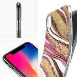 Edel designte Luxus Marmor Handyhülle für iPhone X / XS