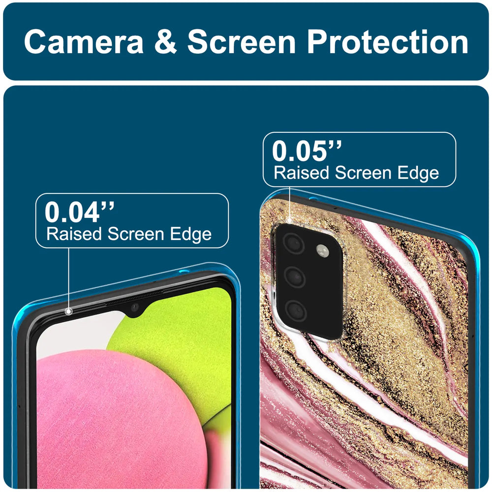 Edel designte Luxus Marmor Handyhülle für Samsung Galaxy A03s