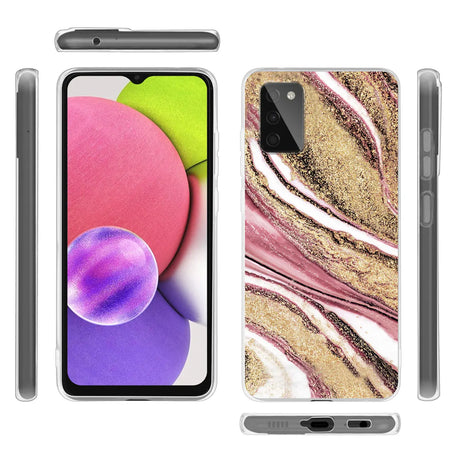 Edel designte Luxus Marmor Handyhülle für Samsung Galaxy A03s
