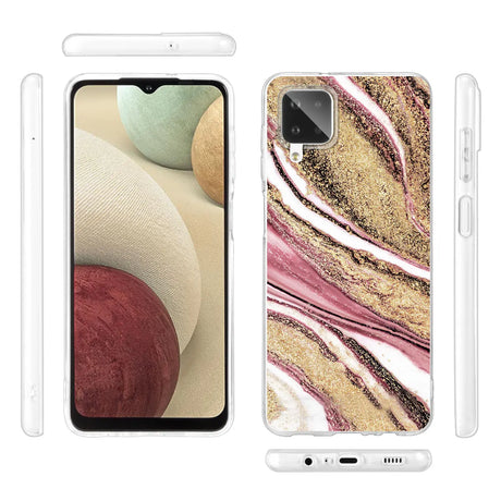 Edel designte Luxus Marmor Handyhülle für Samsung Galaxy A12 / M12
