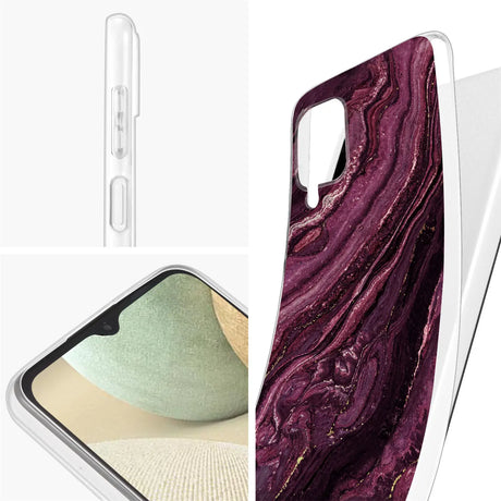 Edel designte Luxus Marmor Handyhülle für Samsung Galaxy A12 / M12