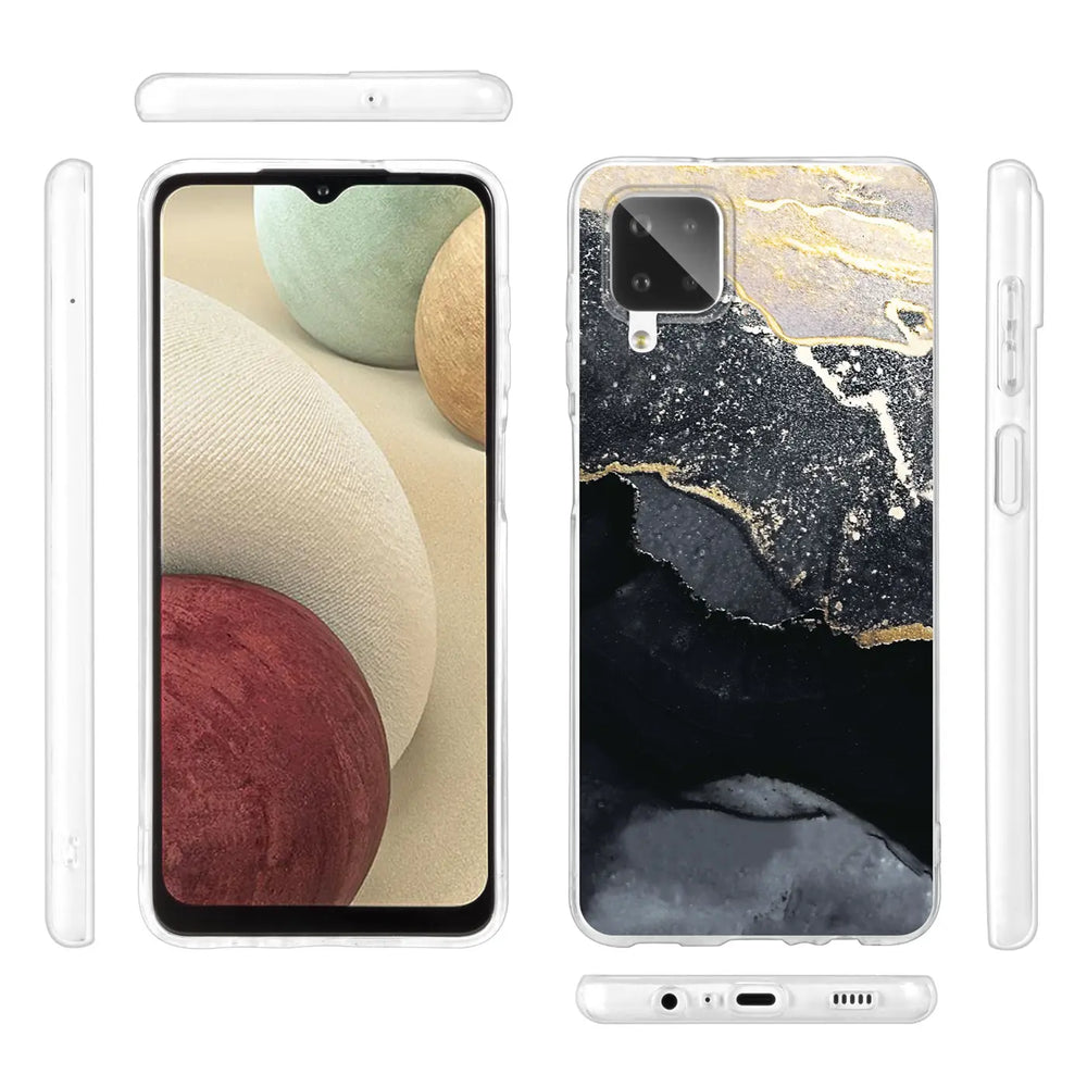 Edel designte Luxus Marmor Handyhülle für Samsung Galaxy A12 / M12