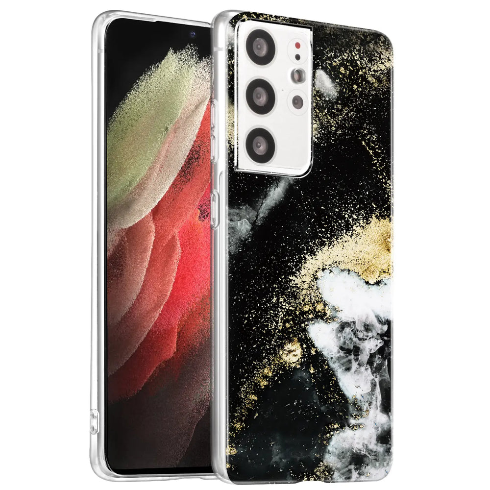 Edel designte Luxus Marmor Handyhülle für Samsung Galaxy S21 Ultra
