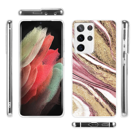 Edel designte Luxus Marmor Handyhülle für Samsung Galaxy S21 Ultra