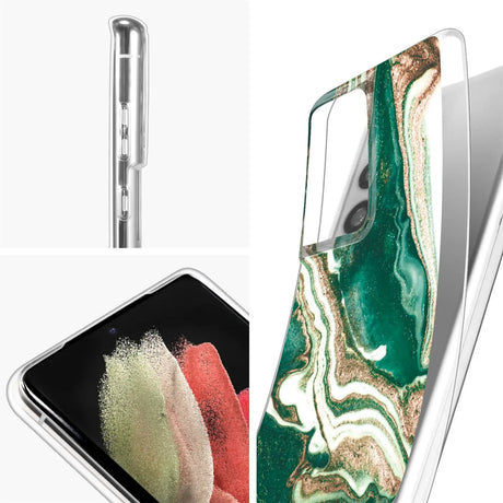 Edel designte Luxus Marmor Handyhülle für Samsung Galaxy S21 Ultra