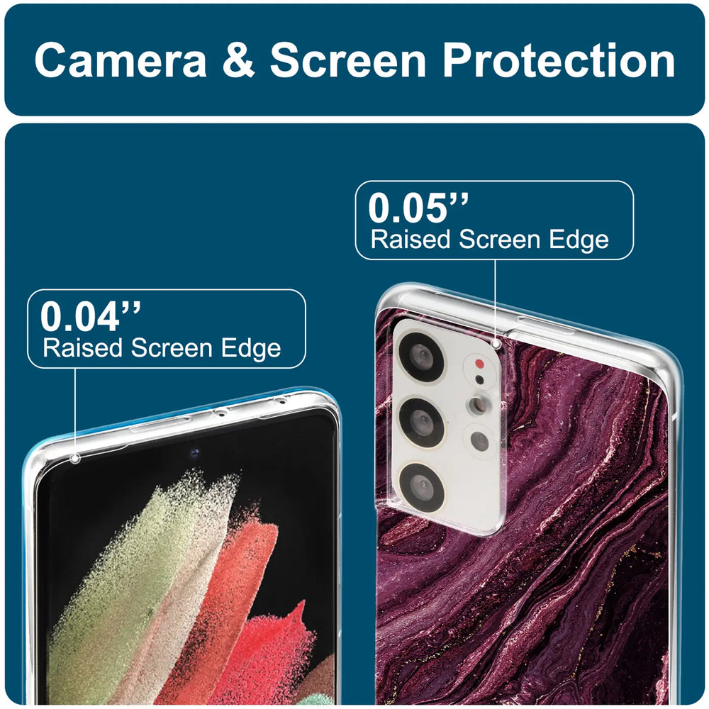 Edel designte Luxus Marmor Handyhülle für Samsung Galaxy S21 Ultra