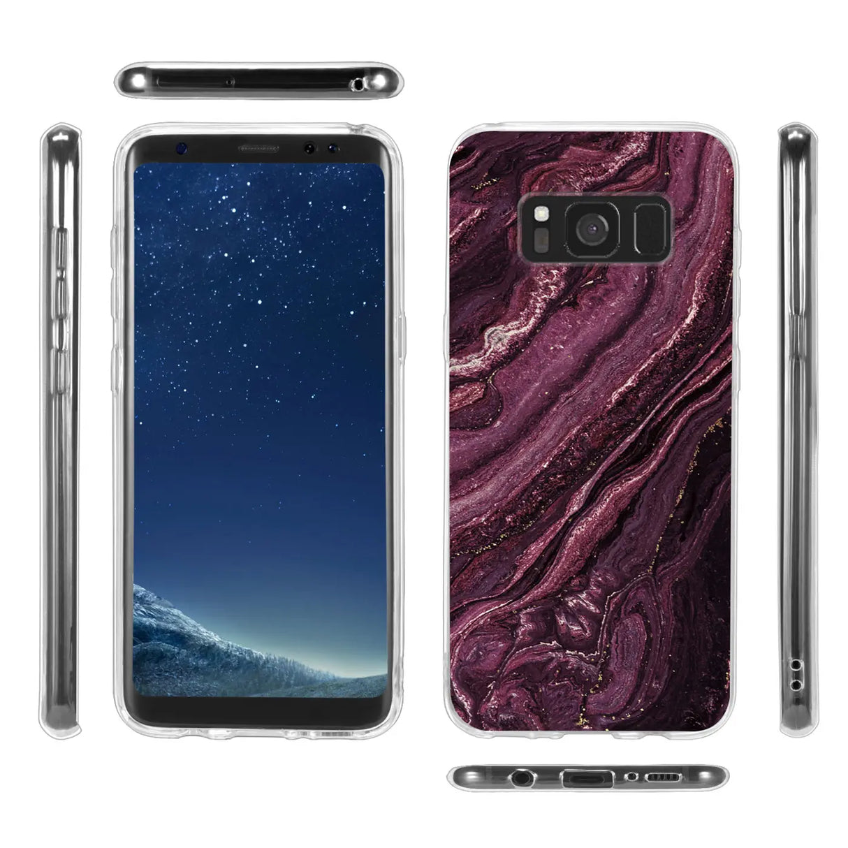 Edel designte Luxus Marmor Handyhülle für Samsung Galaxy S8