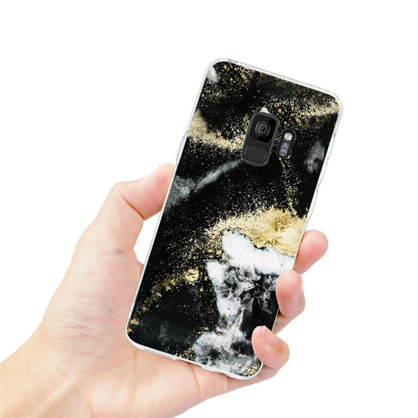 Edel designte Luxus Marmor Handyhülle für Samsung Galaxy S9