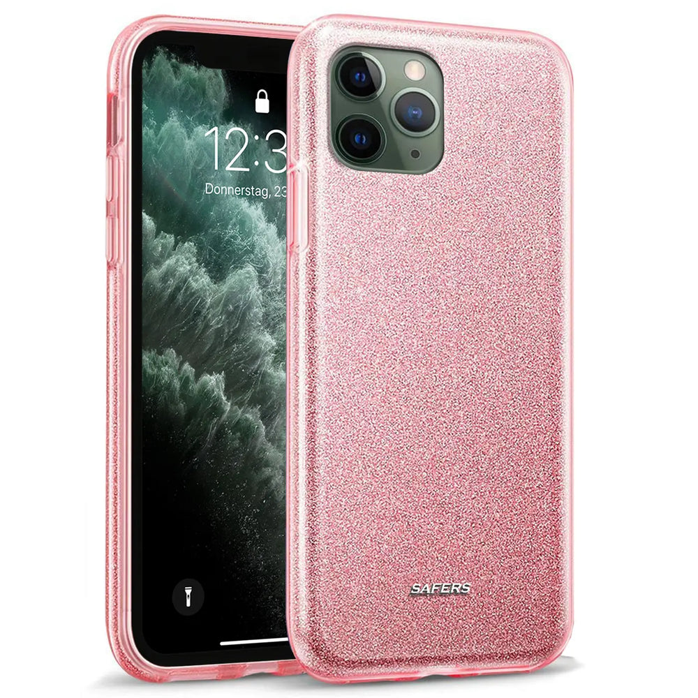 Glitzer Handyhülle aus TPU für iPhone 11 Pro Max in Rosegold