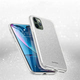 Glitzer Handyhülle aus TPU für iPhone 11 Pro Max in Silber
