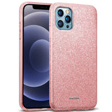 Glitzer Handyhülle aus TPU für iPhone 12 Pro Max in Rosegold