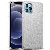 Glitzer Handyhülle aus TPU für iPhone 12 Pro Max in Silber