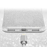 Glitzer Handyhülle aus TPU für iPhone 13 Pro Max in Silber