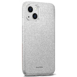 Glitzer Handyhülle aus TPU für iPhone 13 in Silber