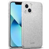 Glitzer Handyhülle aus TPU für iPhone 14 in Silber