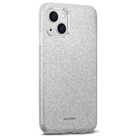 Glitzer Handyhülle aus TPU für iPhone 14 in Silber