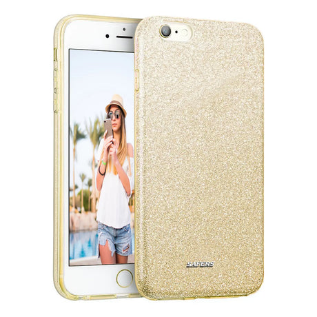 Glitzer Handyhülle aus TPU für iPhone 6 / 6S in Gold