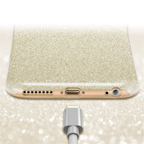 Glitzer Handyhülle aus TPU für iPhone 6 / 6S in Gold