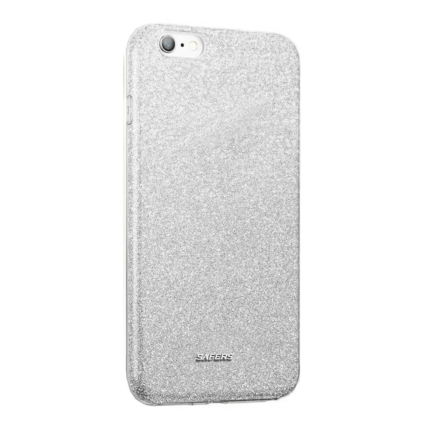 Silberne Glitzer-TPU-Hülle für iPhone 6s Plus / 6 Plus, Rückansicht.