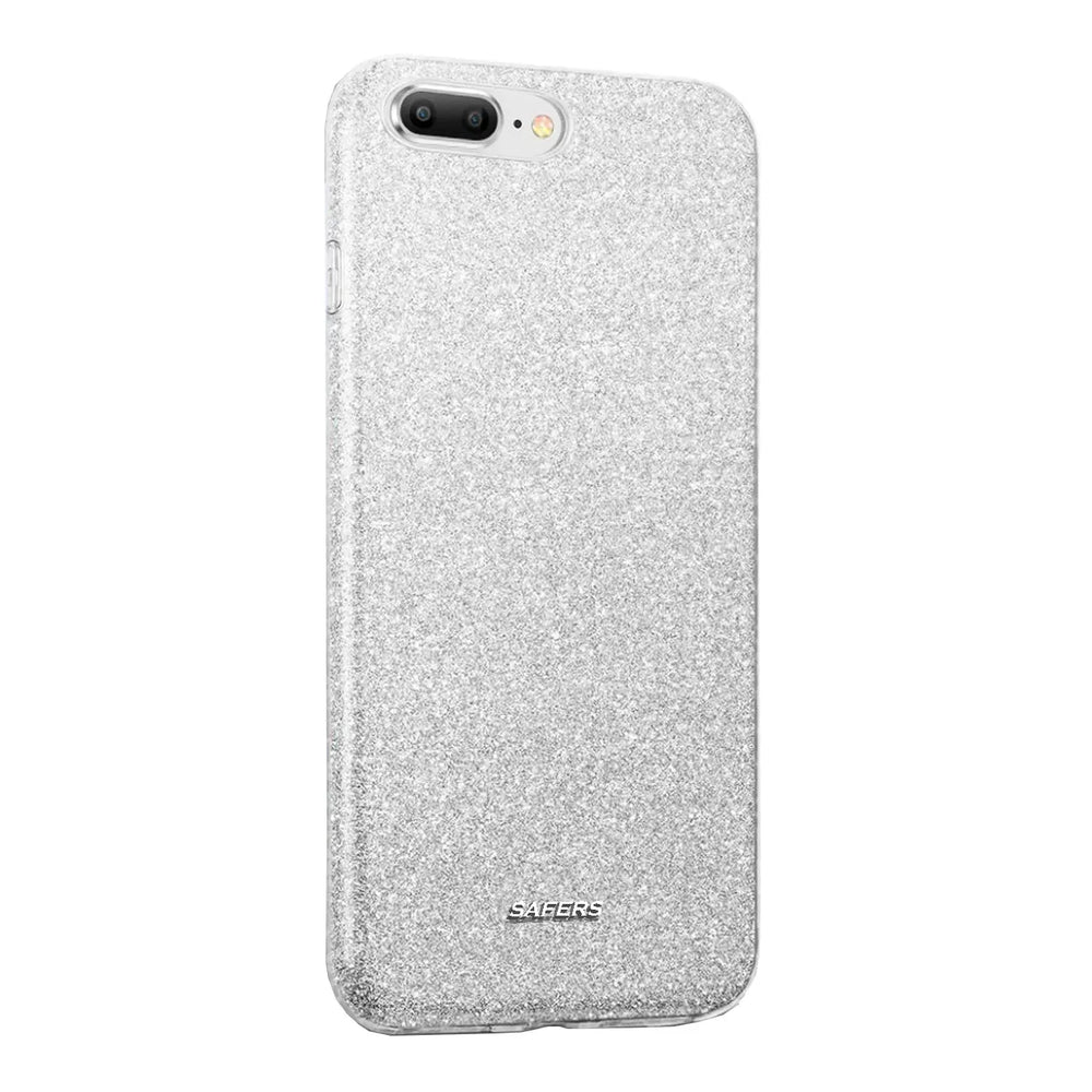Glitzer Handyhülle aus TPU für iPhone 7 Plus / 8 Plus in Silber