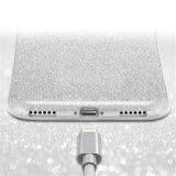 Glitzer Handyhülle aus TPU für iPhone 7 Plus / 8 Plus in Silber