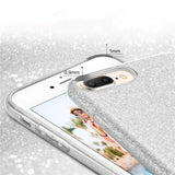 Glitzer Handyhülle aus TPU für iPhone 7 Plus / 8 Plus in Silber