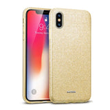 Glitzer Handyhülle aus TPU für iPhone X / XS in Gold