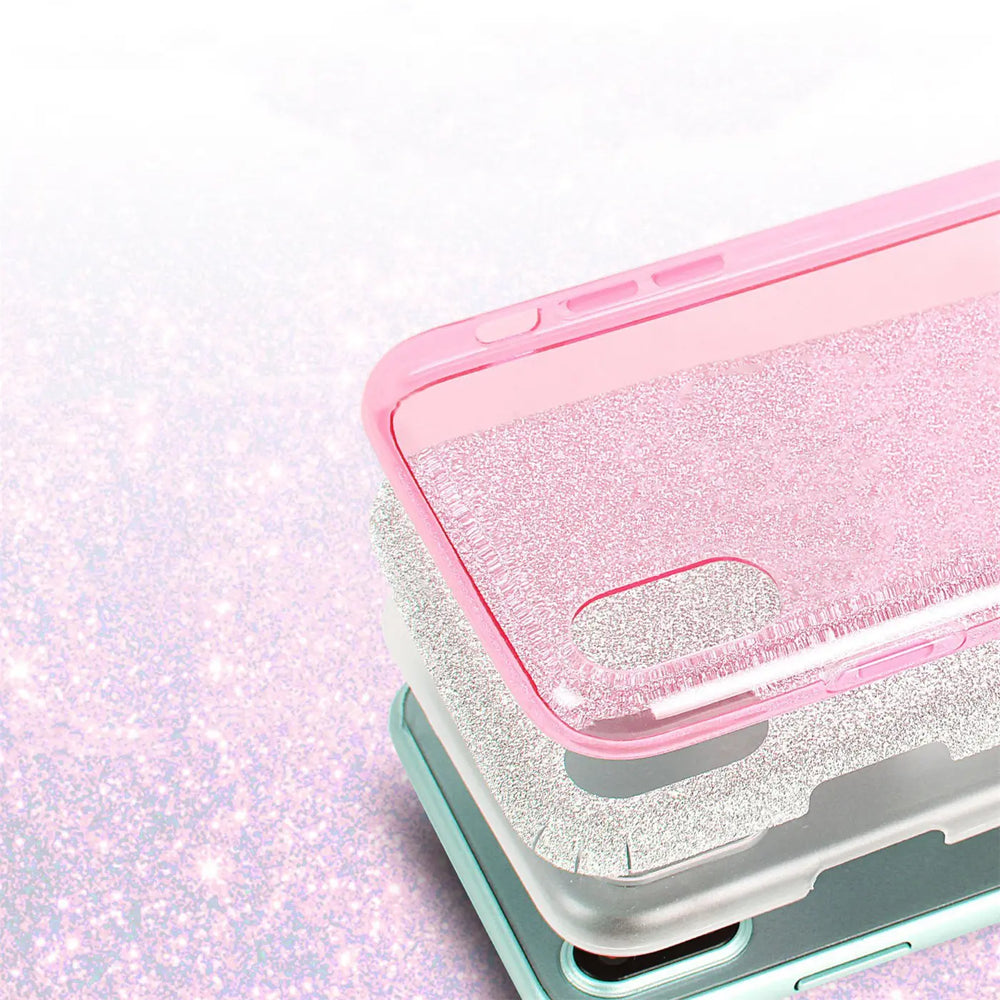 Glitzer Handyhülle aus TPU für iPhone X / XS in Rosegold