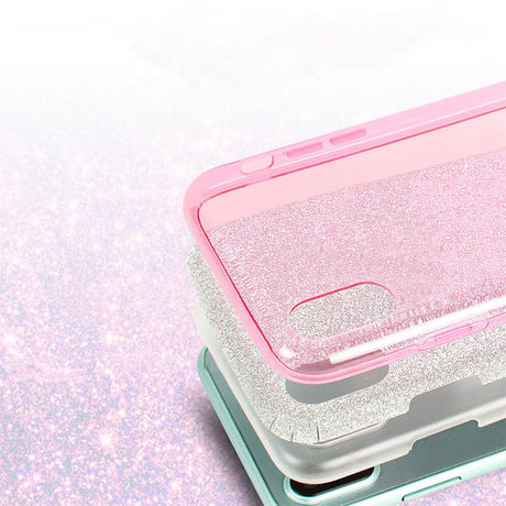 Glitzer Handyhülle aus TPU für iPhone X / XS in Rosegold