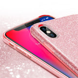 Glitzer Handyhülle aus TPU für iPhone X / XS in Rosegold