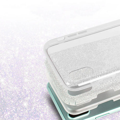 Glitzer Handyhülle aus TPU für iPhone X / XS in Silber
