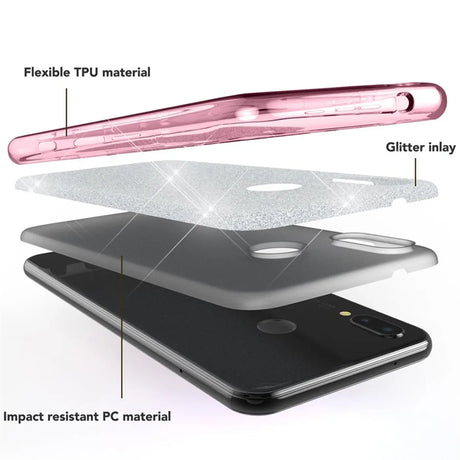 Glitzer Handyhülle aus TPU für Huawei Mate 20 in Rosegold