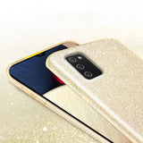 Glitzer Handyhülle aus TPU für Samsung Galaxy A02s in Gold