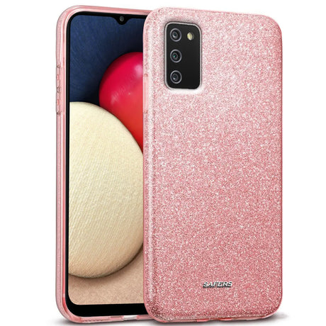 Glitzer Handyhülle aus TPU für Samsung Galaxy A02s in Rosegold