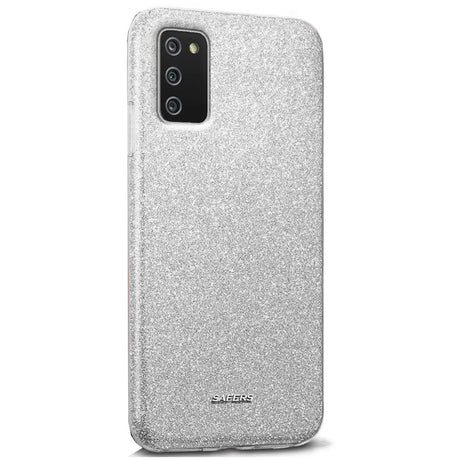 Glitzer Handyhülle aus TPU für Samsung Galaxy A02s in Silber