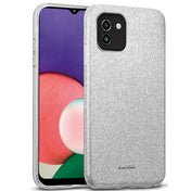 Glitzer Handyhülle aus TPU für Samsung Galaxy A03 in Silber