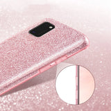 Glitzer Handyhülle aus TPU für Samsung Galaxy A03s in Rosegold