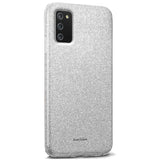 Glitzer Handyhülle aus TPU für Samsung Galaxy A03s in Silber
